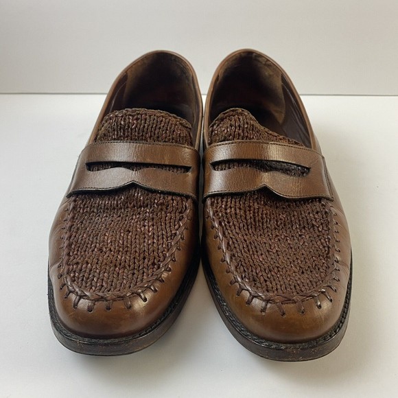 COLE HAAN RESORT Mens Brown Weave Loafer Shoes Size 9.5 Classic Preppy Slip On main image 10